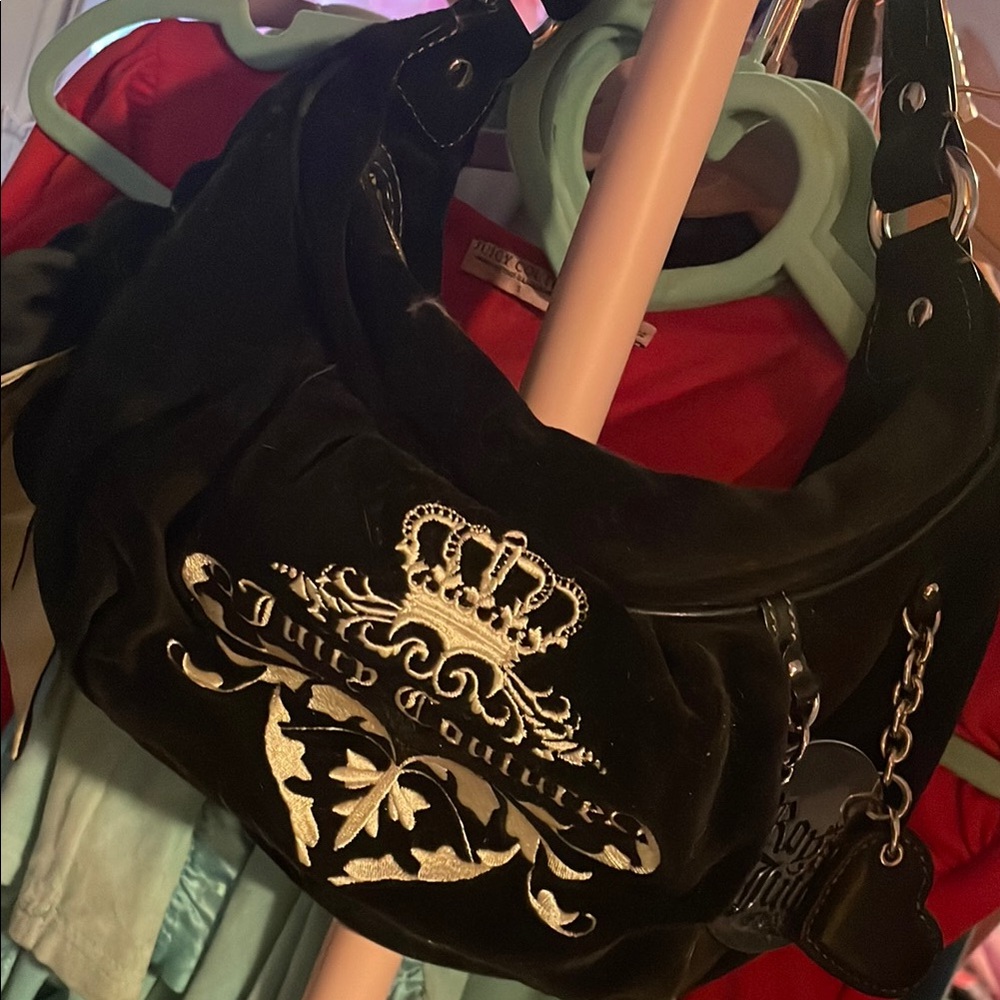 COPY - Juicy Couture Black Handbag with Silver Crown - Picture 7 of 8